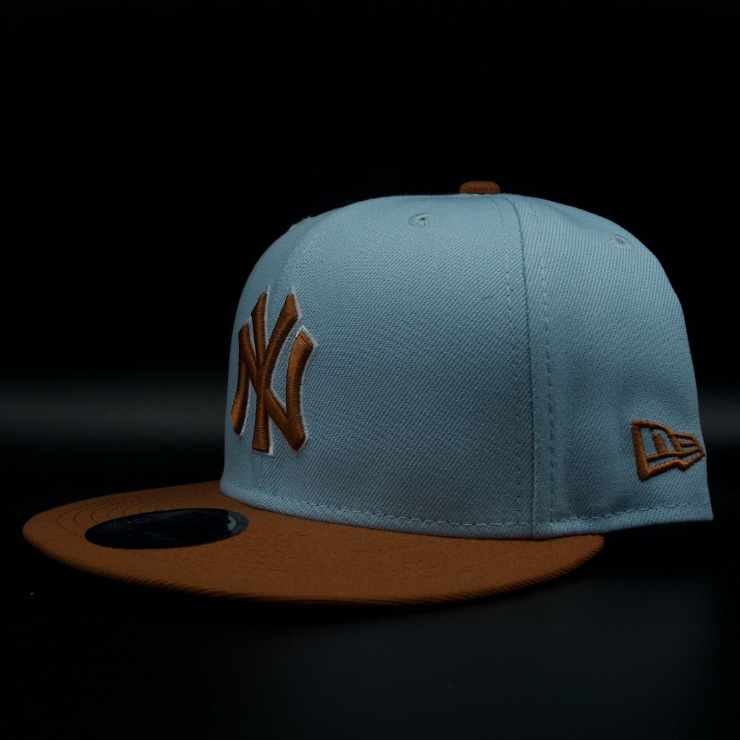 NY YANKEES BABY BLU N' BROWN SNAP BACK)