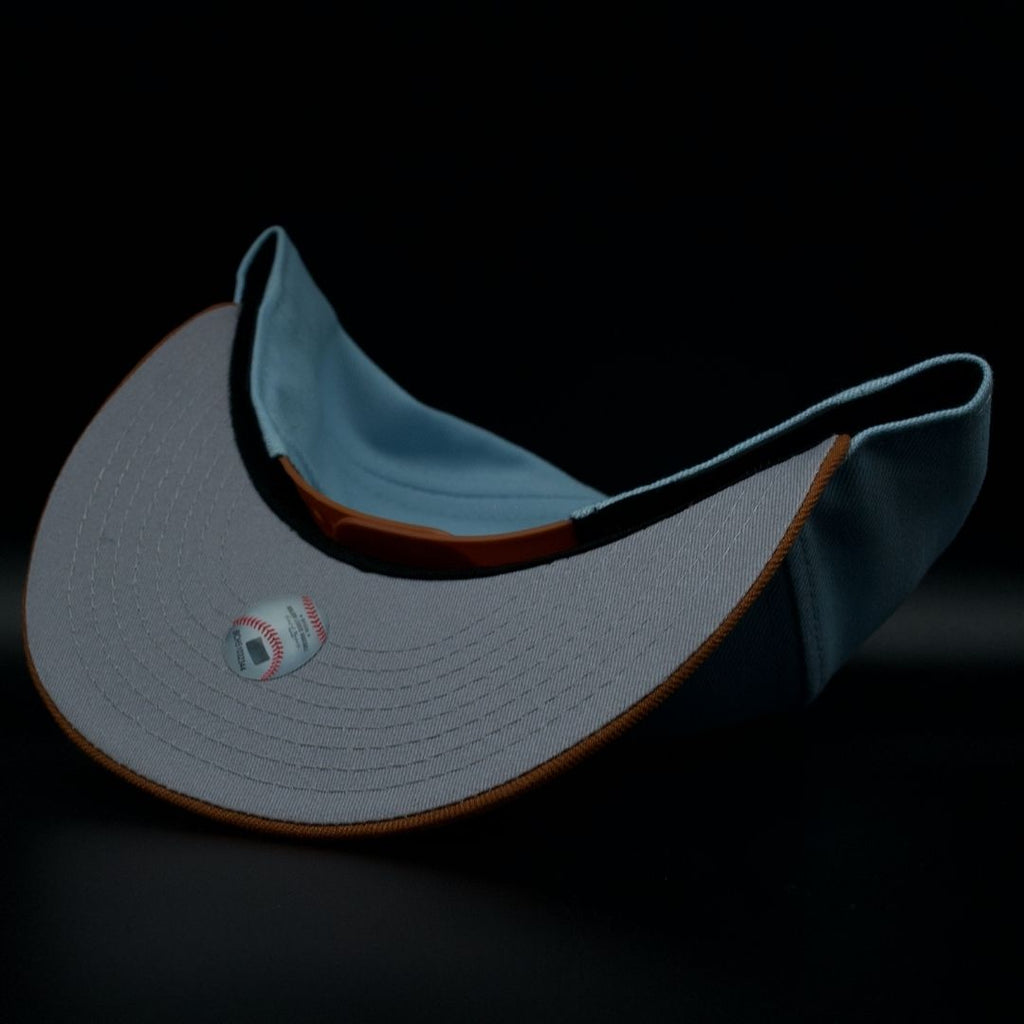 NY YANKEES BABY BLU N' BROWN SNAP BACK)